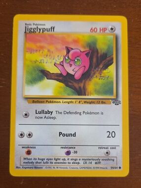 Pokemon Jungle Set 1999 JIGGLYPUFF Trading Card (54/64)